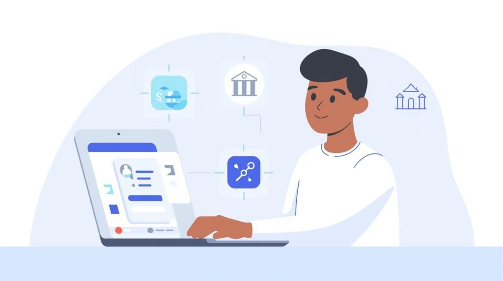 Borrower applying online for MyFastBroker loan.